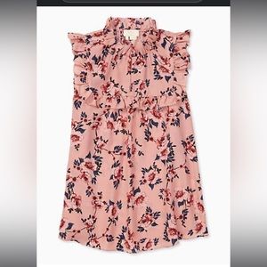 Kate Spade Prairie Rose Ruffle Yoke Top Size L